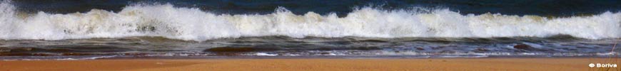 sea rolls on Oleron Island