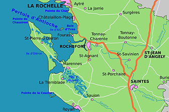 Oleron Island map